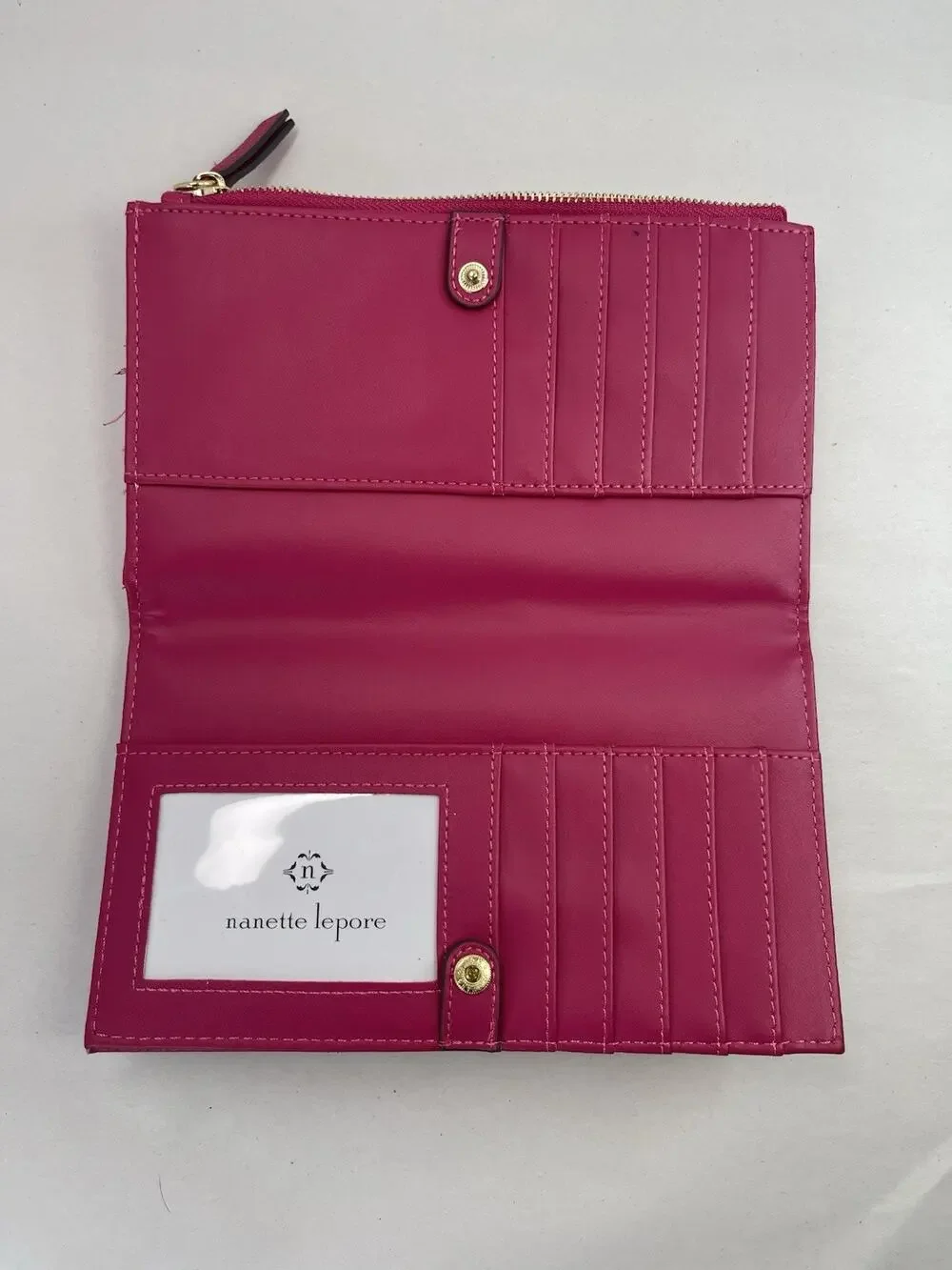 Nanette Lepore Women's Pebbled Faux-Leather Wristlet Wallet Clutch NWOT